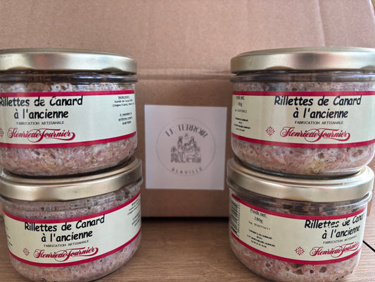 Lot de 4 rillettes de canard à l'ancienne - Le Terroir à la Ville